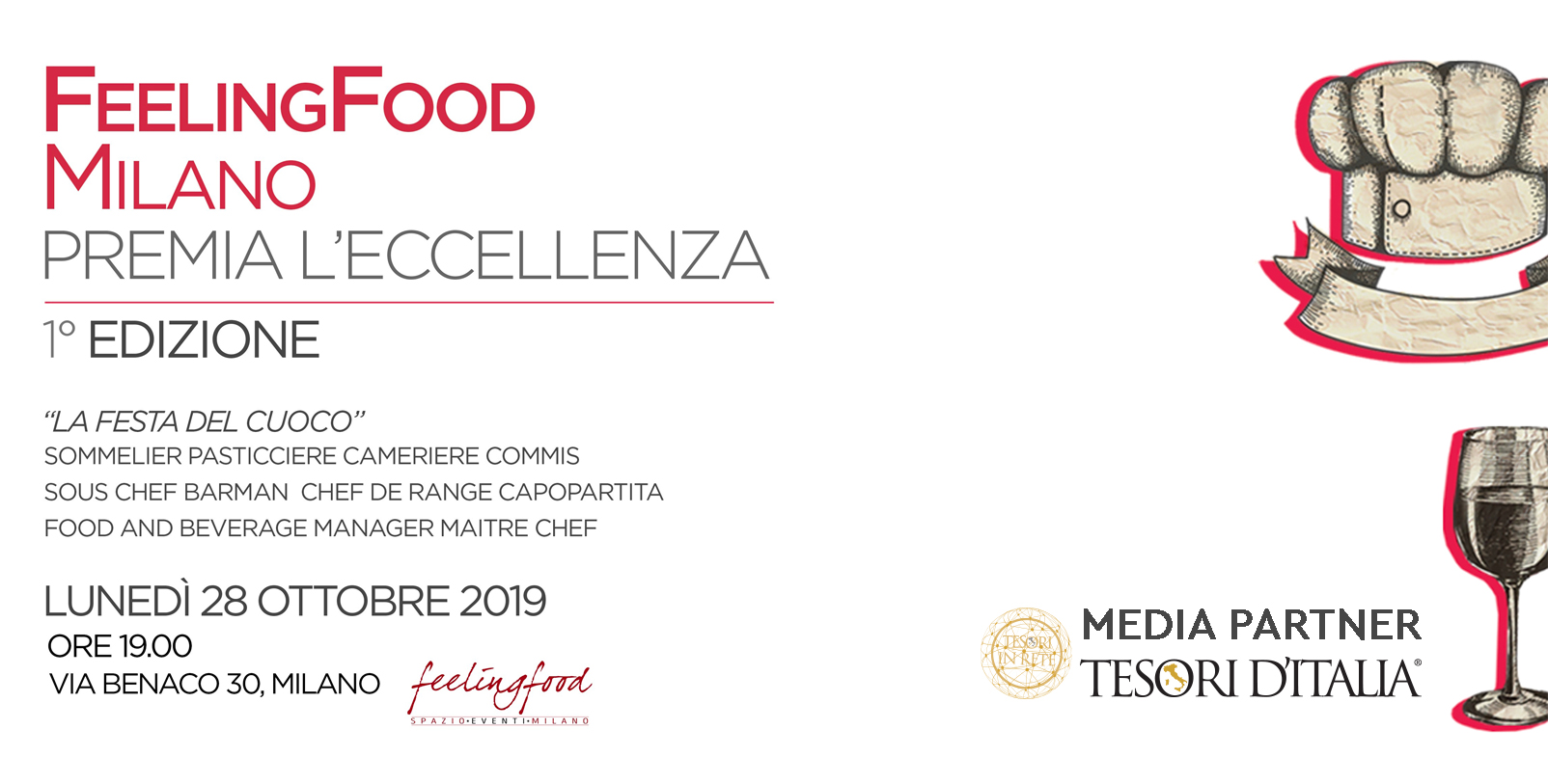 Feeling Food Milano premia l’Eccellenza. Tesori d’Italia accende la Rete.